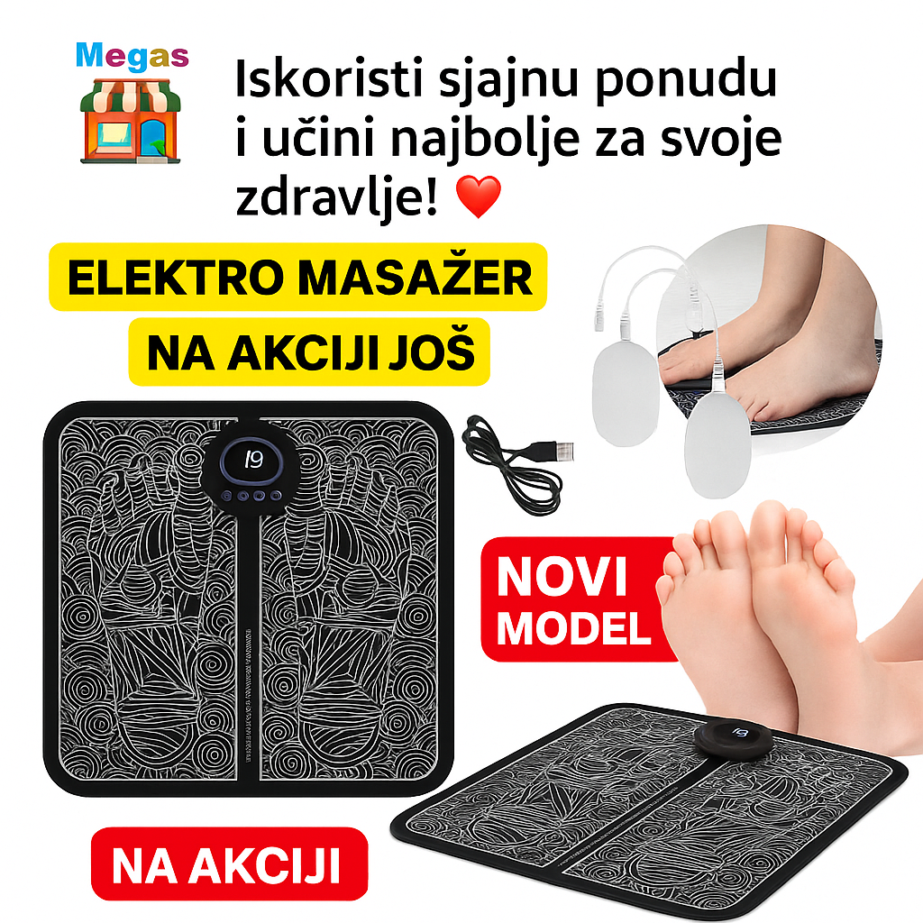 Elektro masažer 2u1 – NOVI MODEL (2 elektrode GRATIS)