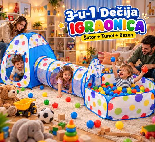 🏠 3u1 DEČIJA IGRAONICA – ZABAVA U VAŠEM DOMU!
