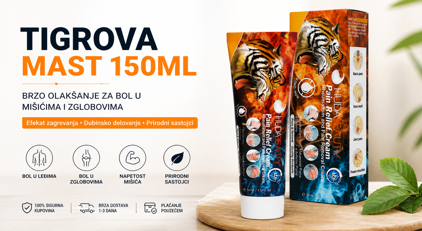 🐅 Tigrova mast 150ML – Prirodno olakšanje za mišiće i zglobove