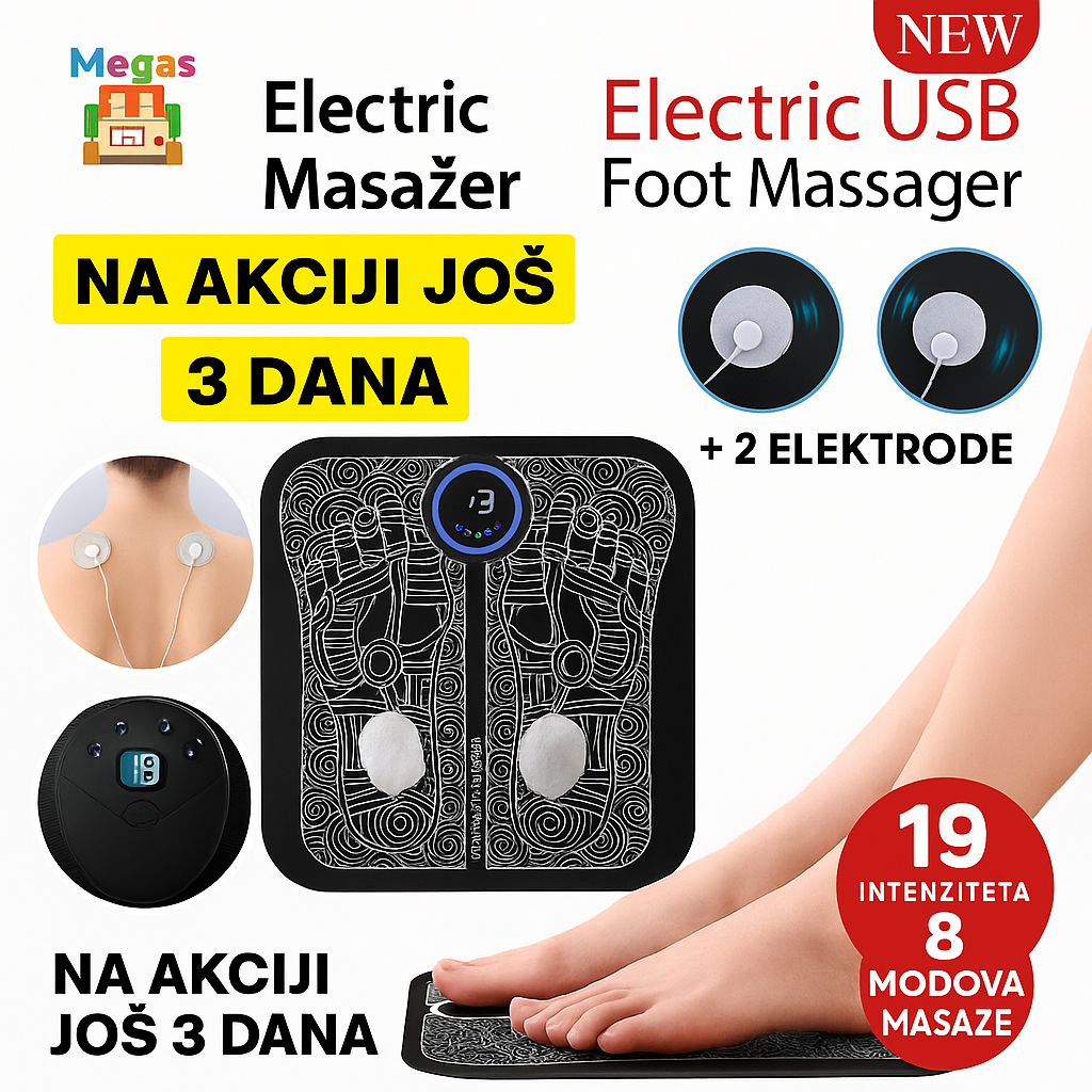Elektro masažer 2u1 – NOVI MODEL (2 elektrode GRATIS)