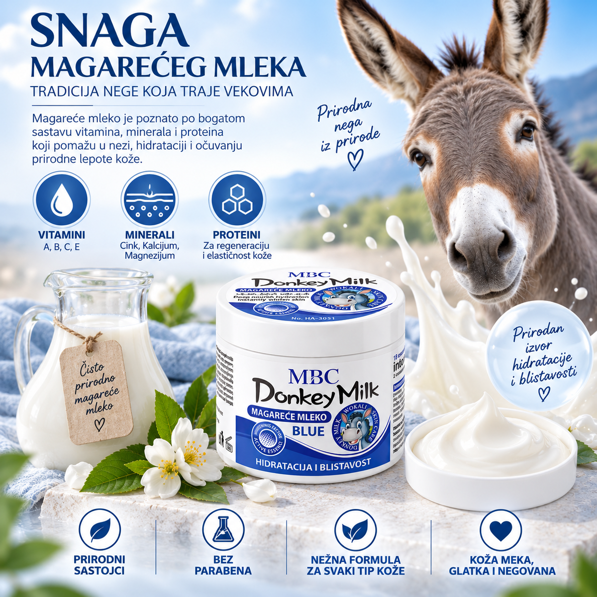 Donkey Milk krema sa magarećim mlekom – 1+1 GRATIS